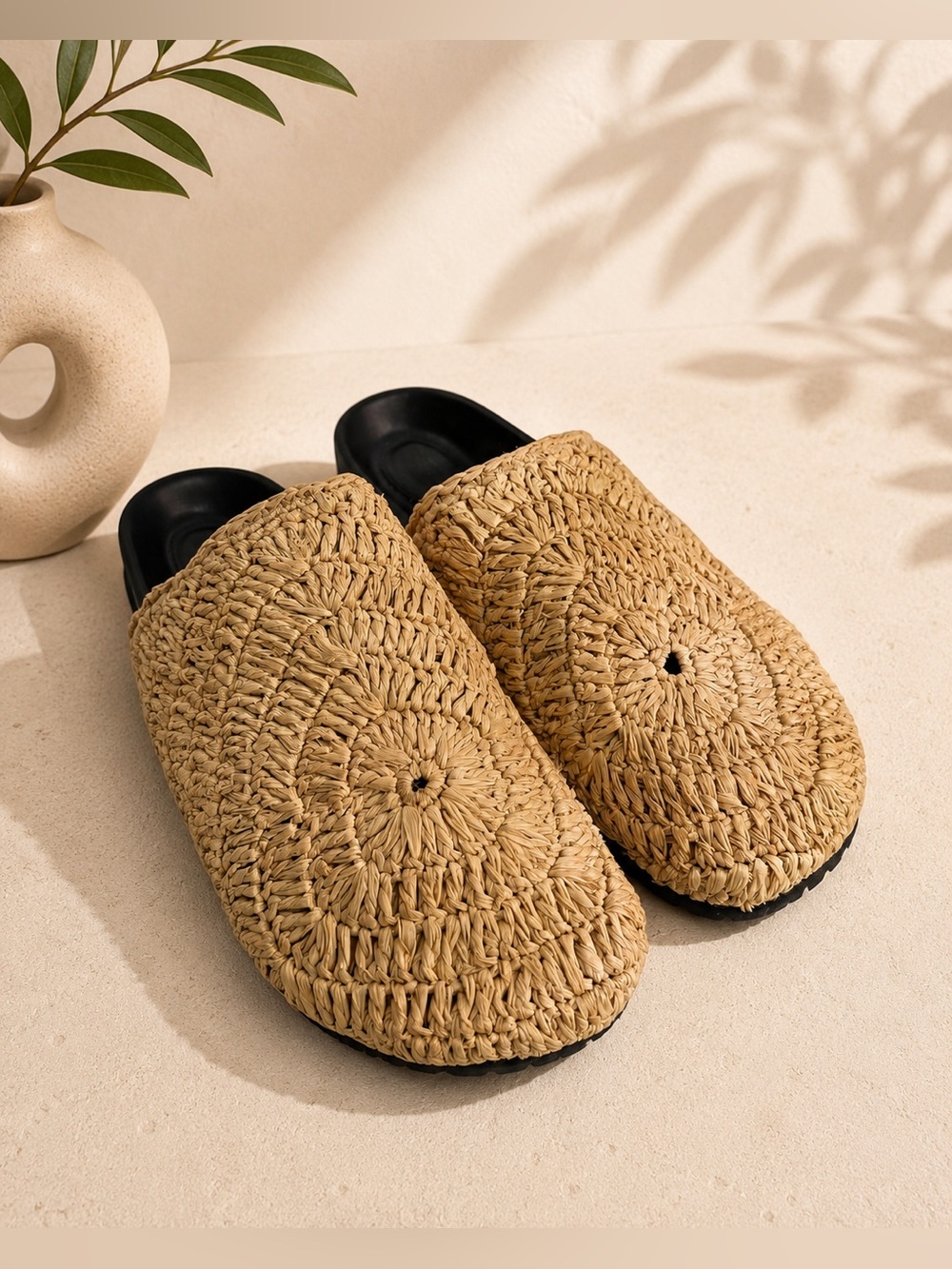 STAUD Dia Raffia Mule Size 35 NWOB Made in Portugal Woven Slides - Picture 5 of 11